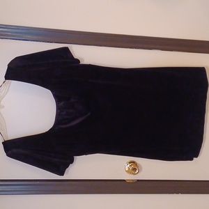 H&M Black velour mini dress